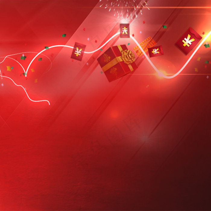 红色创意背景主图psd模版下载