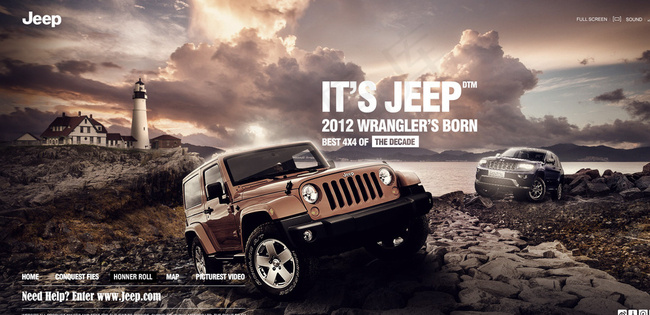 JEEP 海报图片psd模版下载