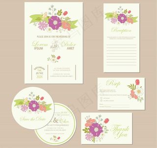 婚礼邀请卡图片