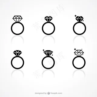 钻石戒指的图标