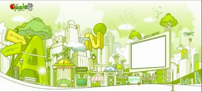 卡通城市flash动画