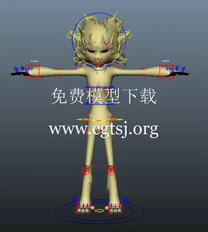 3D人物构造游戏模型