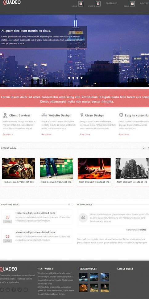 时尚优雅网站模板图片