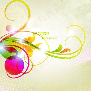 黄色背景矢量图