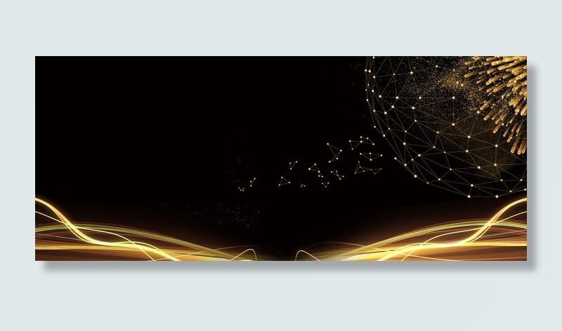 金色年会盛典海报背景