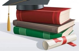 特征向量的书籍和博士帽