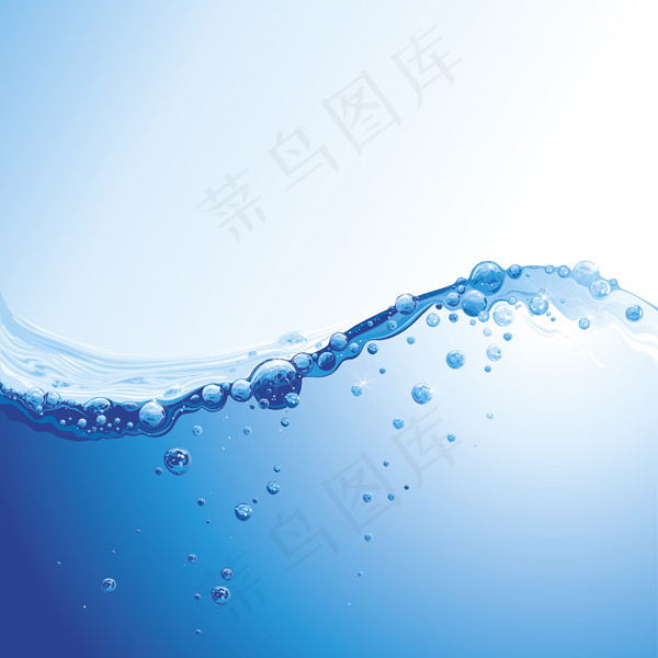  蓝色水纹水滴矢量素材背景eps,ai矢量模版下载