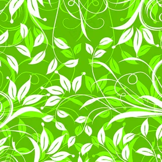 绿底白花纹矢量图片