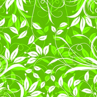绿底白花纹矢量图片
