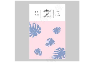 夏日树叶插画素材