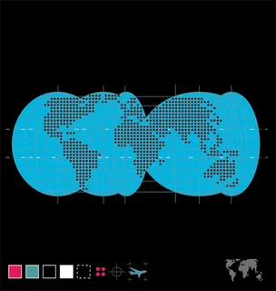 地球平面矢量素材