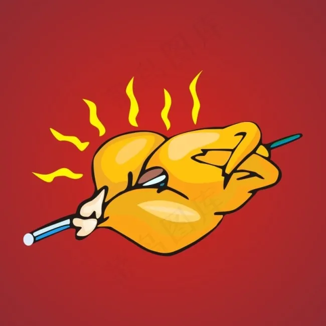 矢量鸡腿卡通可爱型cdr矢量模版下载
