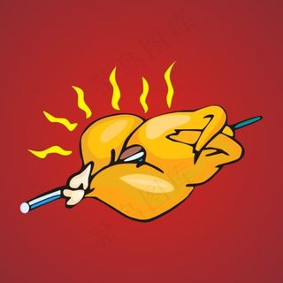 矢量鸡腿卡通可爱型