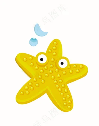 卡通海洋生物矢量图鱼