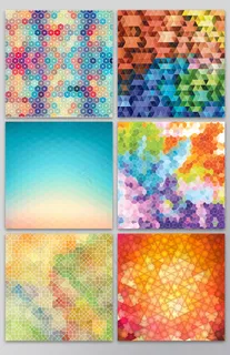 时尚炫彩马赛克背景矢量图