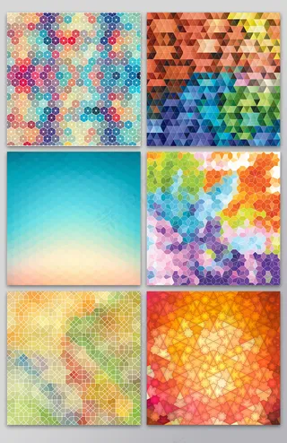 时尚炫彩马赛克背景矢量图