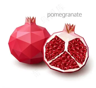 石榴水果设计图片