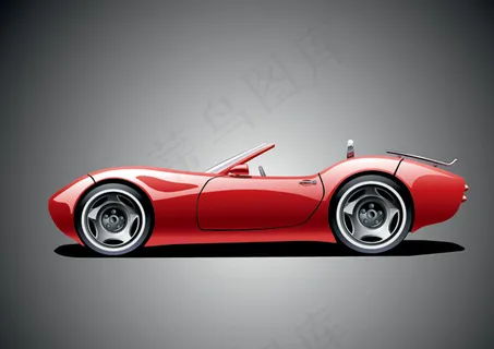小轿车跑车矢量素材