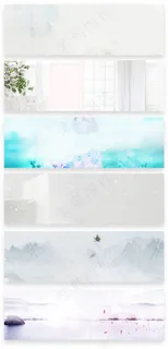 白色清爽通用天猫淘宝海报背景素材