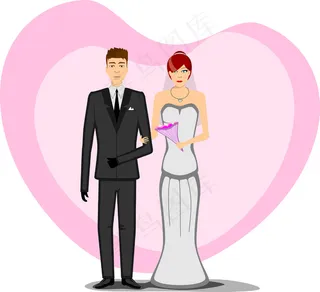 婚礼的新婚夫妇