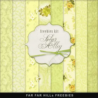 高清黄绿色系小清新背景(300DP...