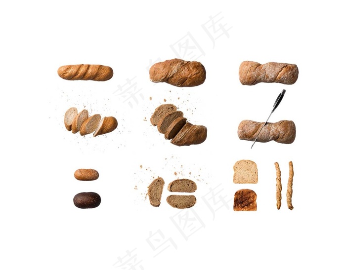 烘培面包食品png元素