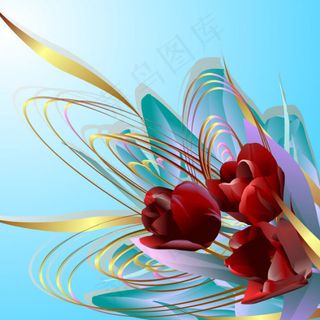 矢量玫瑰花——03