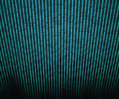 蓝色背景的二进制矩阵