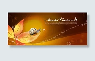 金色蜗牛主题矢量素材-5