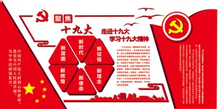 聚焦十九大精神文化墙