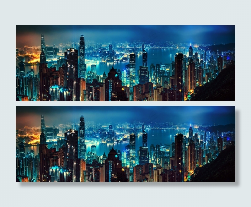 鸟瞰城市夜景