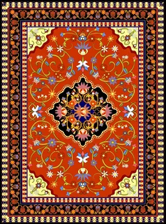 欧式花纹围巾图案地毯图案 欧式花纹围巾图案地毯图案