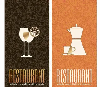 欧式花纹 酒吧茶吧菜单封面图片