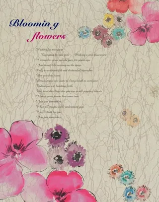 水彩花卉装饰背景图