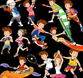 卡通人物运动图片