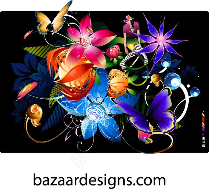 精美花纹背景矢量图下载eps,ai矢量模版下载