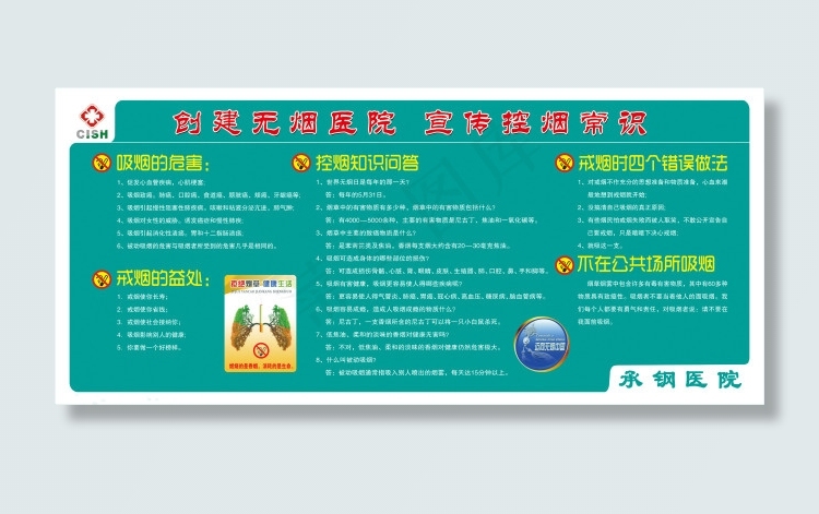 控烟展板psd模版下载
