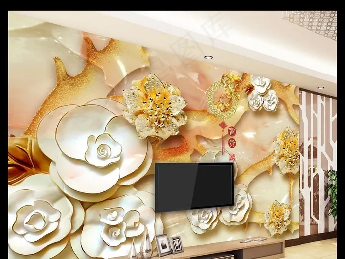 客厅电视背景墙图片壁纸模板下载壁画...(9071X5669(DPI:72))psd模版下载