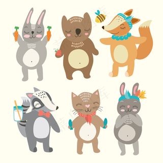 可爱卡通矢量猫