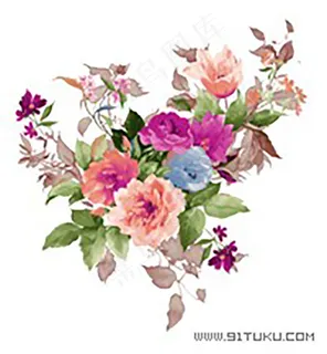 大牡丹花素材 枝叶繁茂 源文件