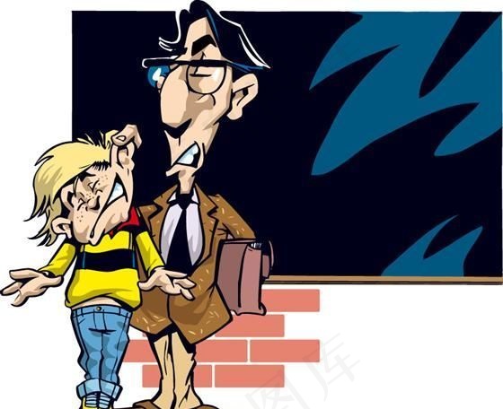 学校主题卡通插图矢量素材