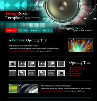 炫酷个性网页psd下载