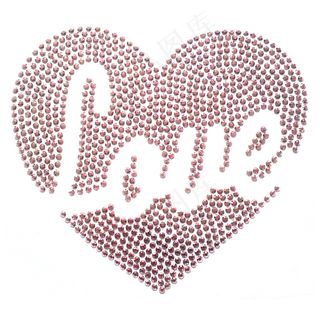 烫钻 几何 心形 文字 英文 免费...