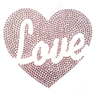 烫钻 几何 心形 文字 英文 免费...
