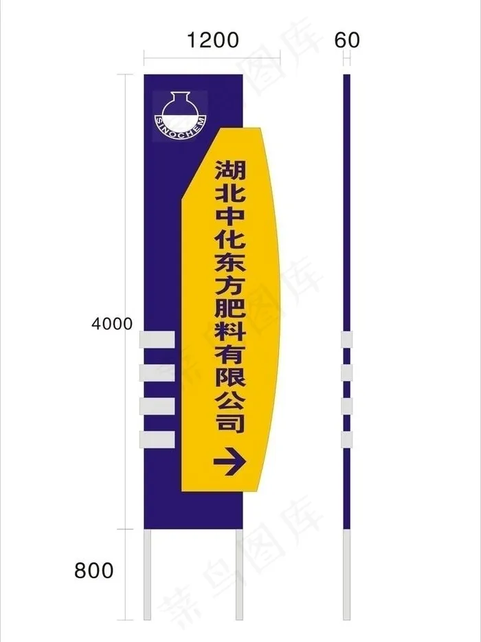 中化东方厂区入口指示牌图片cdr矢量模版下载