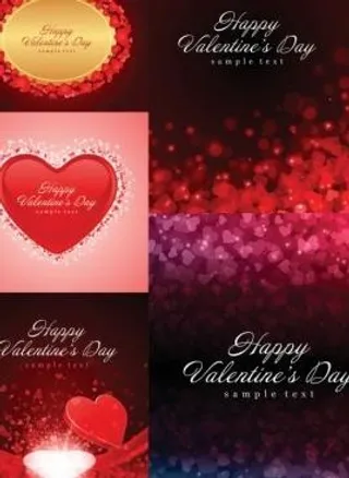 浪漫的爱情卡片背景矢量