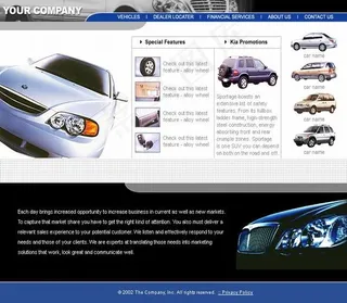 汽车展示网页模板
