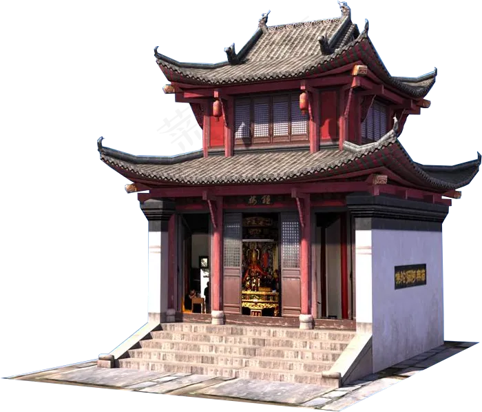 中国建筑素材分层大图免扣