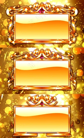 高清金色全家福相框照片墙视频