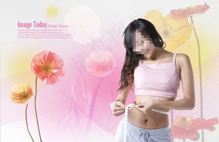 高清PSD分层素材减肥瘦身